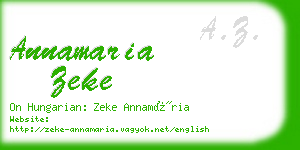 annamaria zeke business card